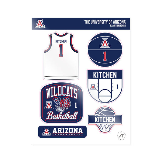 Arizona - NCAA Women's Basketball : Kamryn Kitchen - Sticker Sheet-0