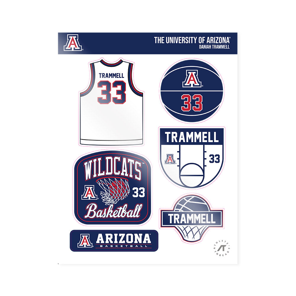 Arizona - NCAA Women's Basketball : Daniah Trammell - Sticker Sheet-0