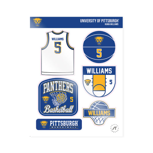 Pittsburgh - NCAA Women's Basketball : Kiara Williams - Sticker Sheet-0