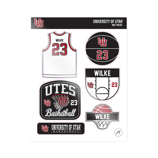 Utah - NCAA Women's Basketball : Maty Wilke - Sticker Sheet-0
