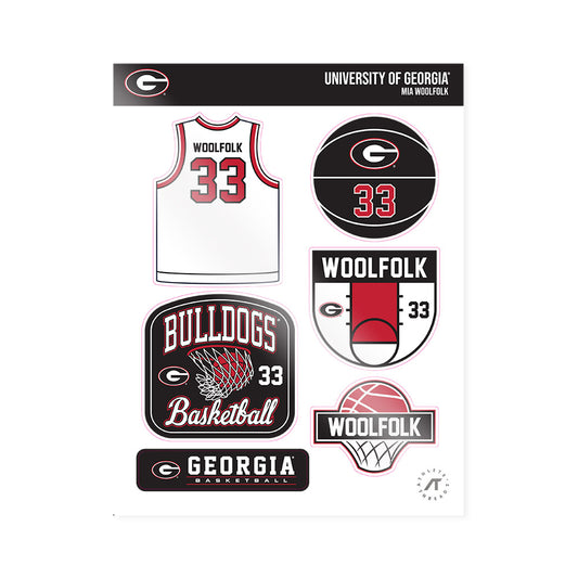 Georgia - NCAA Women's Basketball : Mia Woolfolk - Sticker Sheet-0