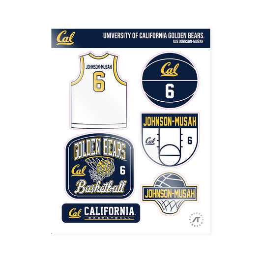 UC Berkeley - NCAA Women's Basketball : Isis Johnson-Musah - Sticker Sheet-0