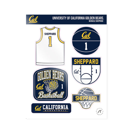 UC Berkeley - NCAA Women's Basketball : Mjracle Sheppard - Sticker Sheet-0