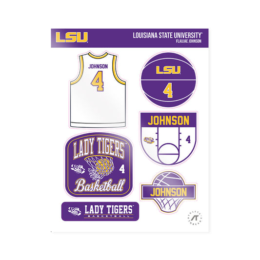 LSU - NCAA Women's Basketball : Flaujae Johnson - Sticker Sheet-0