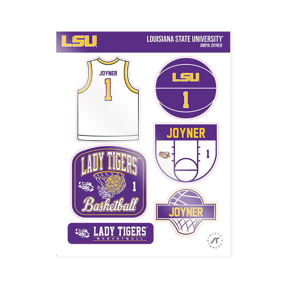 LSU - NCAA Women's Basketball : Amiya Joyner - Sticker Sheet-0