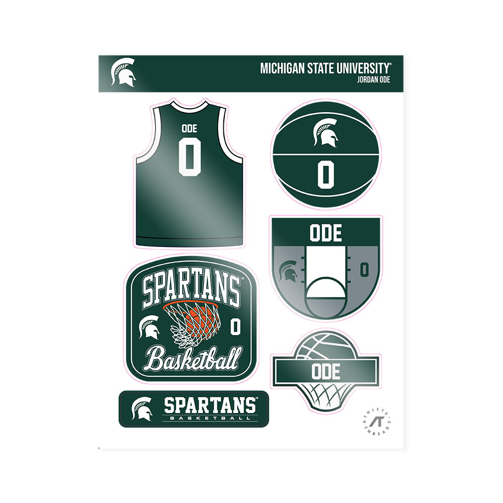 Michigan State - NCAA Women's Basketball : Jordan Ode - Sticker Sheet-0