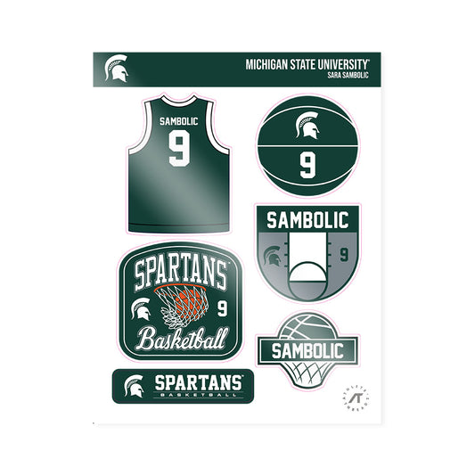 Michigan State - NCAA Women's Basketball : Sara Sambolic - Sticker Sheet-0