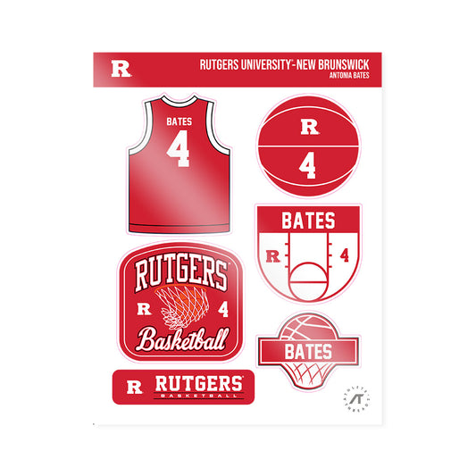 Rutgers - NCAA Women's Basketball : Antonia Bates - Sticker Sheet-0