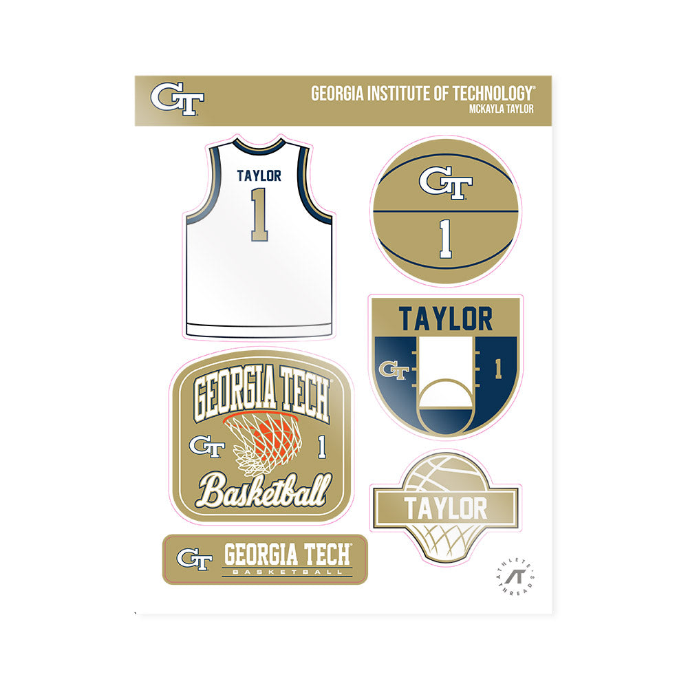 Georgia Tech - NCAA Women's Basketball : McKayla Taylor - Sticker Sheet-0
