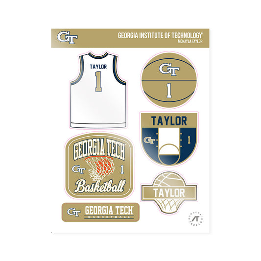 Georgia Tech - NCAA Women's Basketball : McKayla Taylor - Sticker Sheet-0