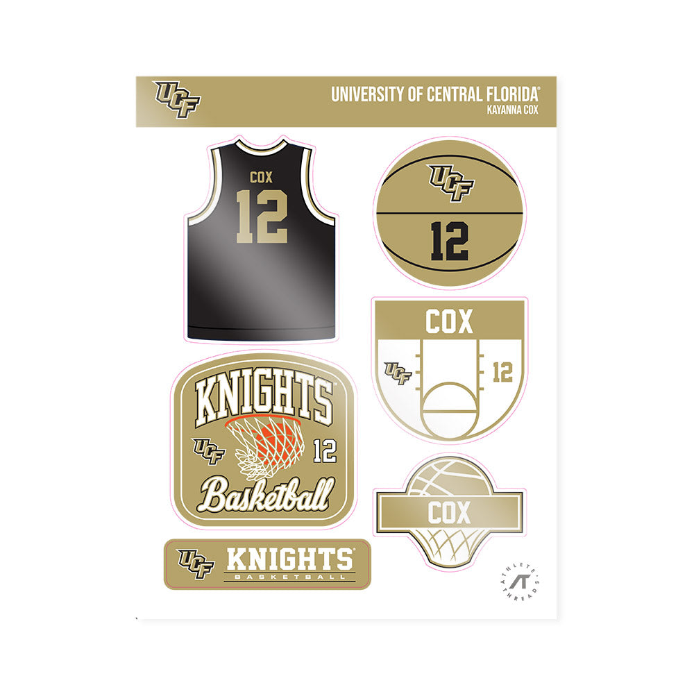 Central Florida - NCAA Women's Basketball : Kayanna Cox - Sticker Sheet-0