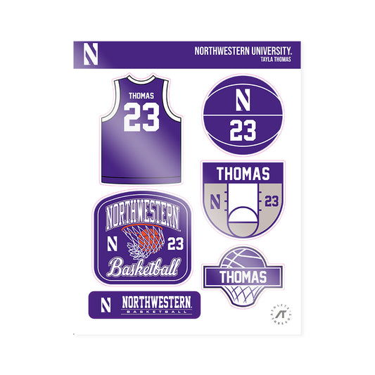 Northwestern - NCAA Women's Basketball : Tayla Thomas - Sticker Sheet-0