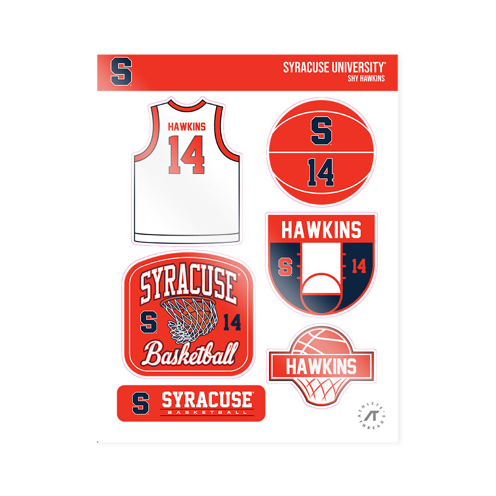 Syracuse - NCAA Women's Basketball : Shy Hawkins - Sticker Sheet-0