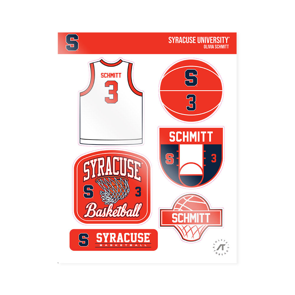 Syracuse - NCAA Women's Basketball : Olivia Schmitt - Sticker Sheet-0