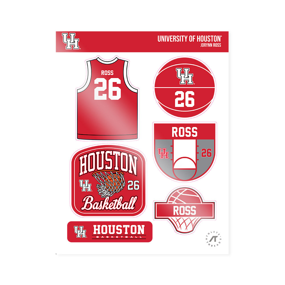 Houston - NCAA Women's Basketball : Jorynn Ross - Sticker Sheet-0