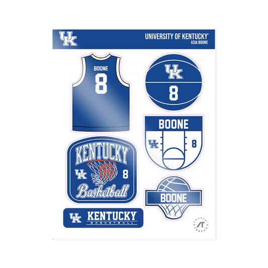 Kentucky - NCAA Women's Basketball : Asia Boone - Sticker Sheet-0