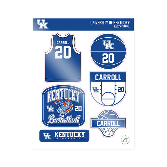 Kentucky - NCAA Women's Basketball : Kaelyn Carroll - Sticker Sheet-0