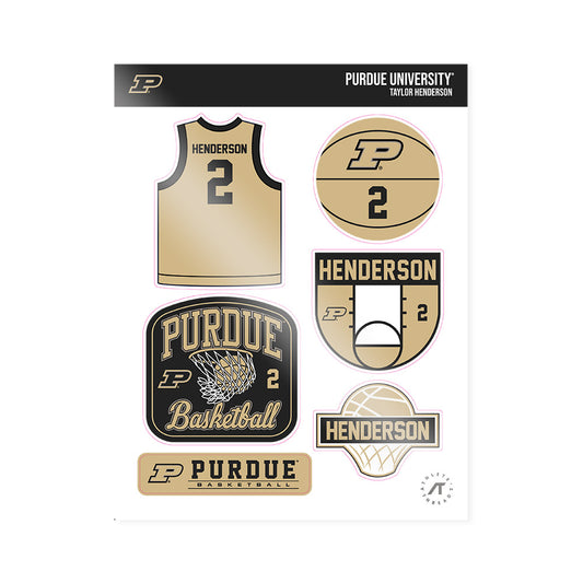 Purdue - NCAA Women's Basketball : Taylor Henderson - Sticker Sheet-0