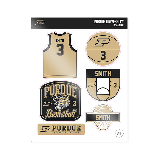 Purdue - NCAA Women's Basketball : Nya Smith - Sticker Sheet-0