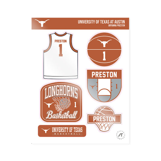Texas - NCAA Women's Basketball : Bryanna Preston - Sticker Sheet-0