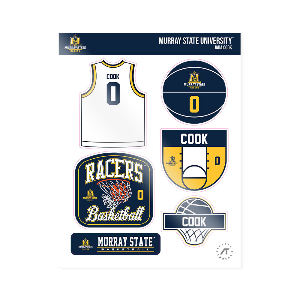 Murray State - NCAA Women's Basketball : Jada Cook - Sticker Sheet-0