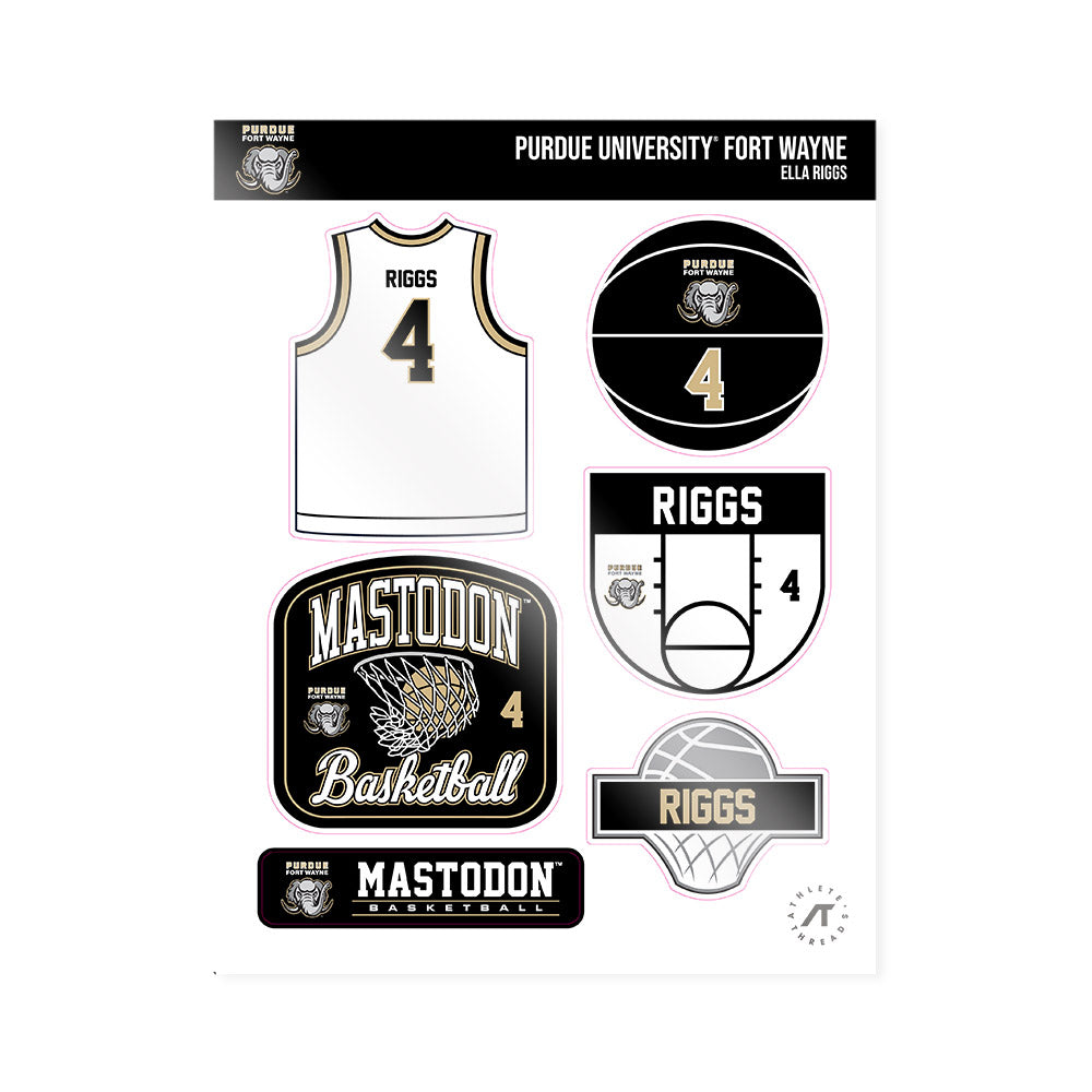 PFW - NCAA Women's Basketball : Ella Riggs - Sticker Sheet-0