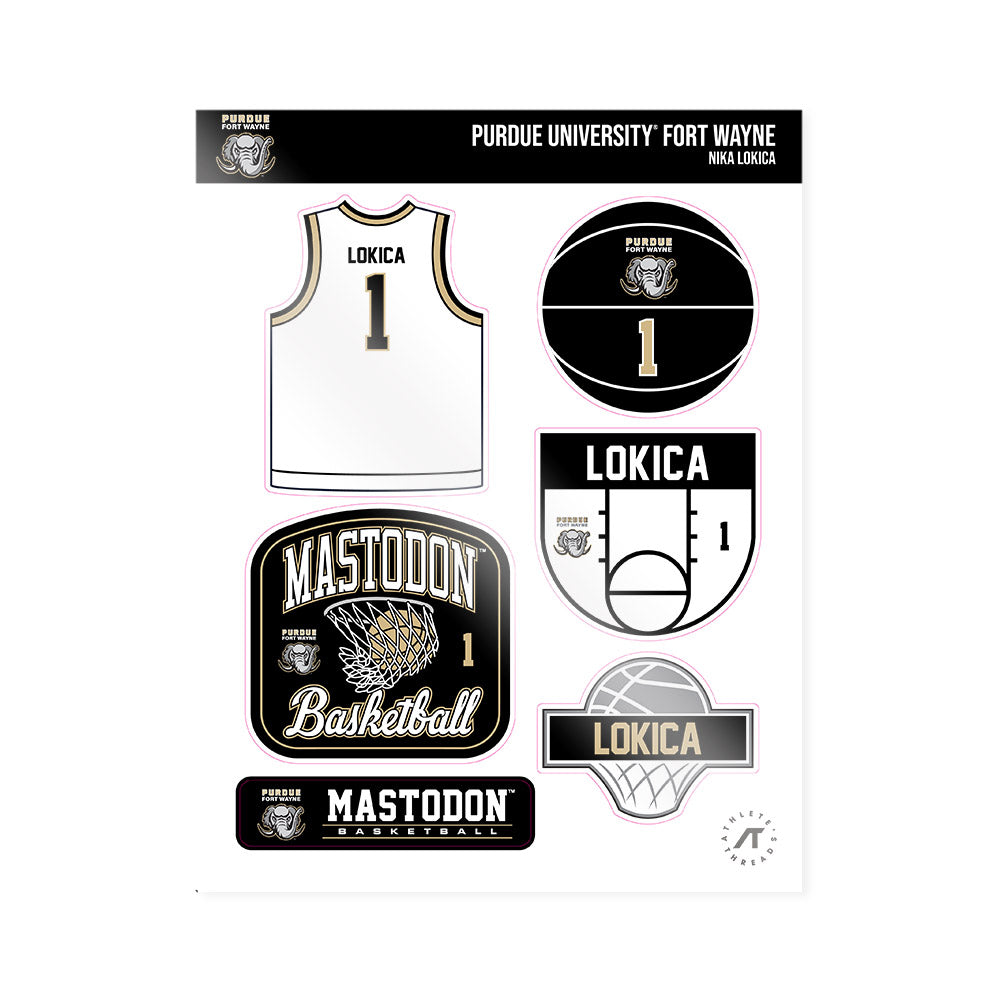 PFW - NCAA Women's Basketball : Nika Lokica - Sticker Sheet-0