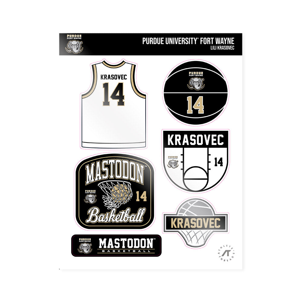 PFW - NCAA Women's Basketball : Lili Krasovec - Sticker Sheet-0