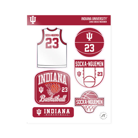 Indiana - NCAA Women's Basketball : Zania Socka-Nguemen - Sticker Sheet-0