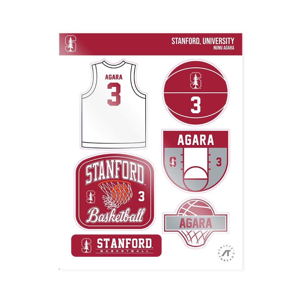 Stanford - NCAA Women's Basketball : Nunu Agara - Sticker Sheet-0