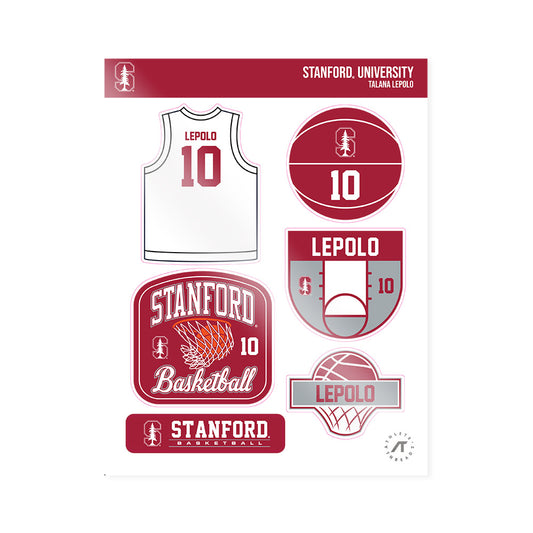 Stanford - NCAA Women's Basketball : Talana Lepolo - Sticker Sheet-0