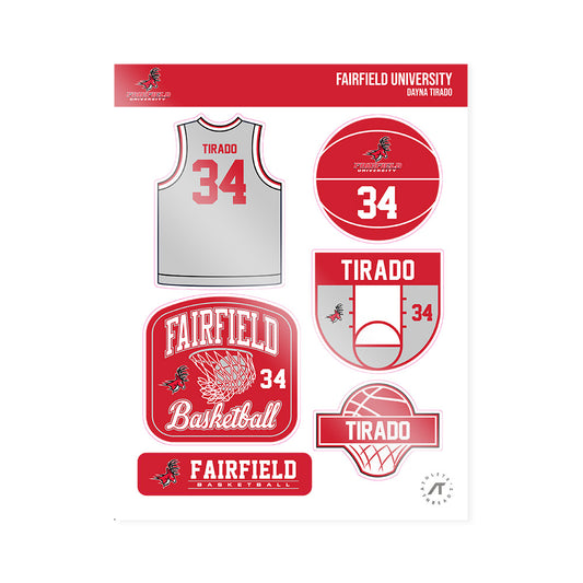 Fairfield - NCAA Women's Basketball : dayna tirado - Sticker Sheet-0