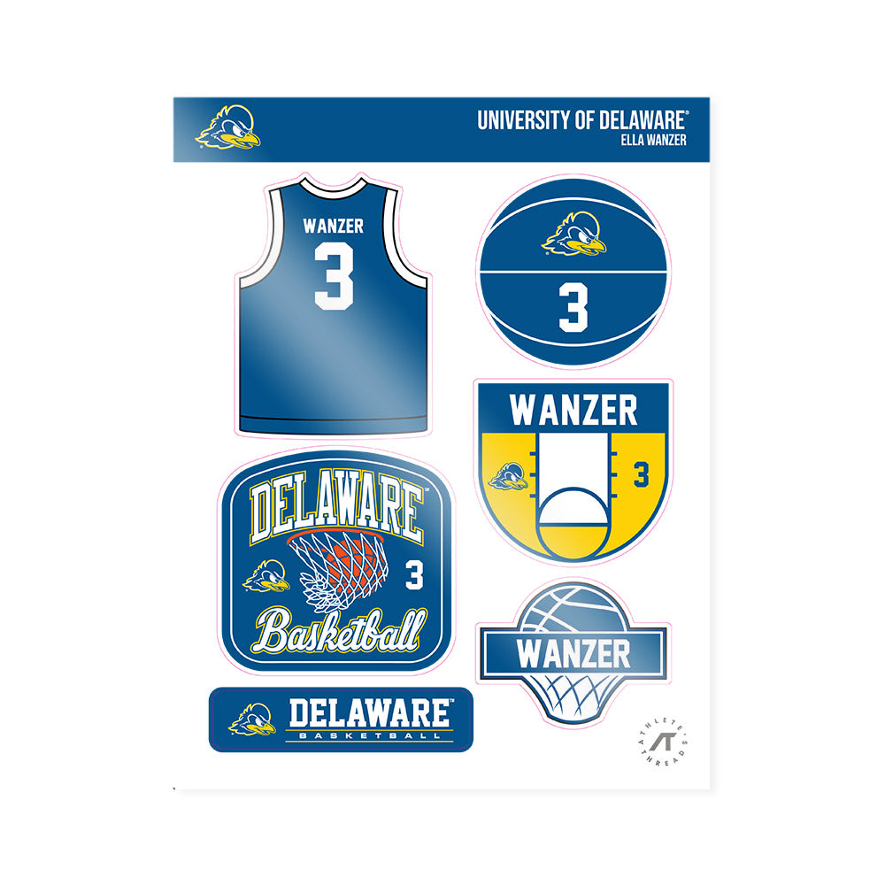 Delaware - NCAA Women's Basketball : Ella Wanzer - Sticker Sheet-0