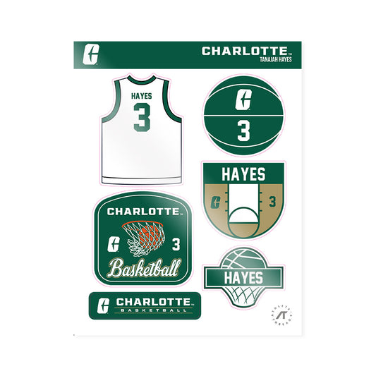 UNC Charlotte - NCAA Women's Basketball : Tanajah Hayes - Sticker Sheet-0