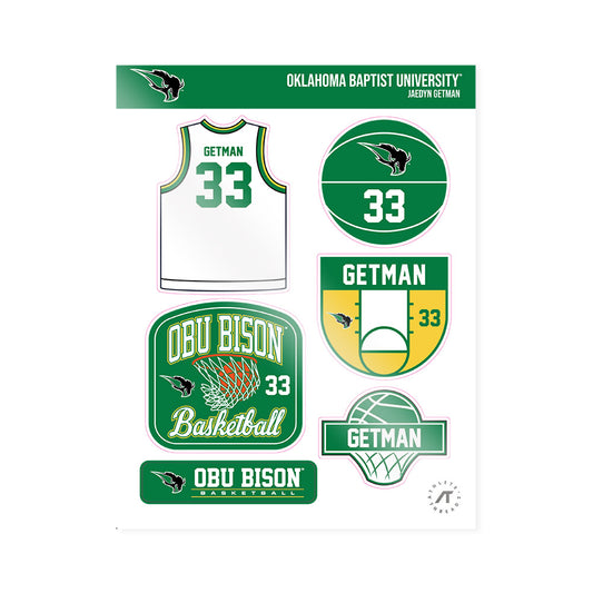 OKBU - NCAA Women's Basketball : Jaedyn Getman - Sticker Sheet-0