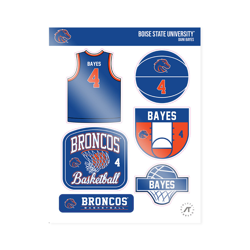 Boise State - NCAA Women's Basketball : Dani Bayes - Sticker Sheet-0