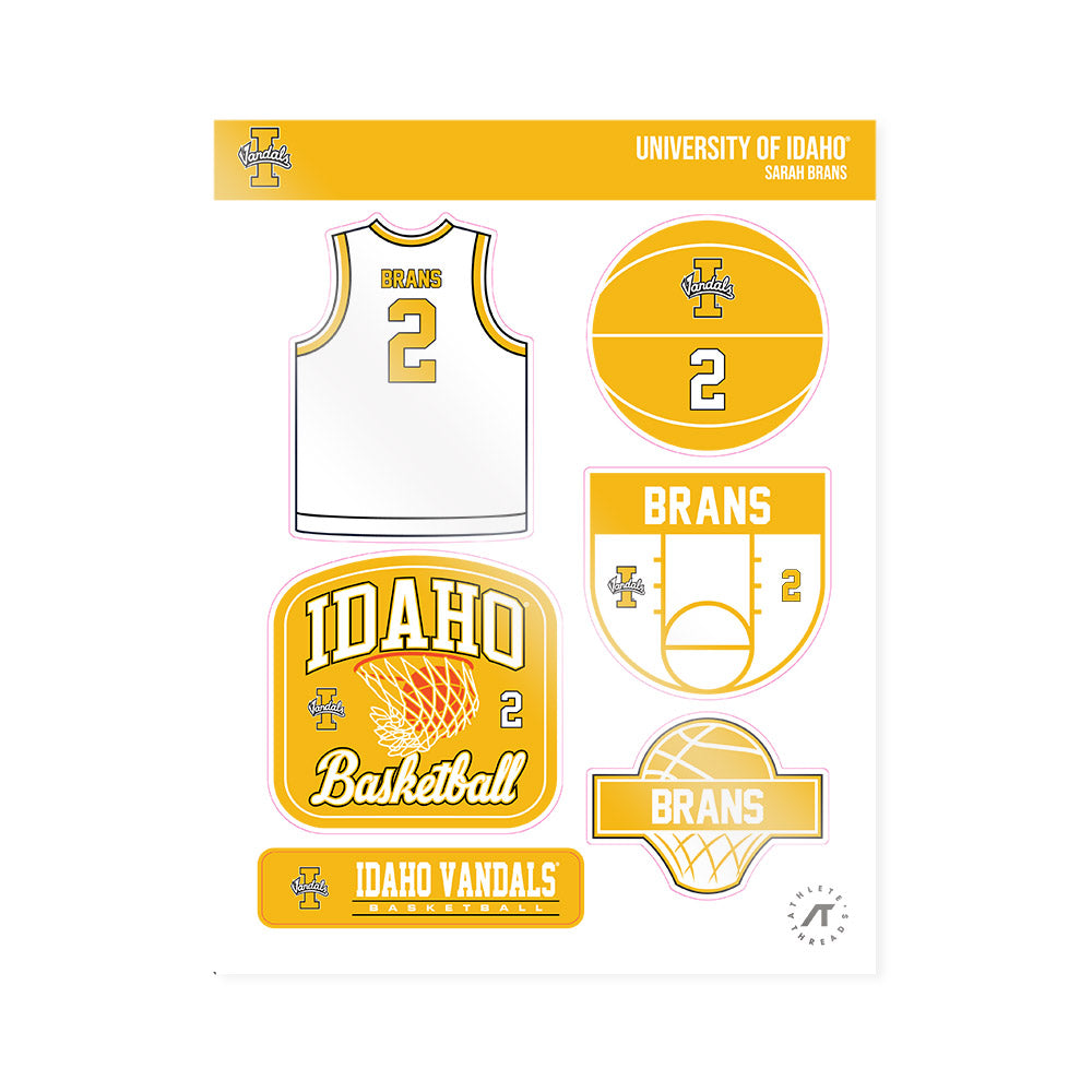 Idaho - NCAA Women's Basketball : Sarah Brans - Sticker Sheet-0