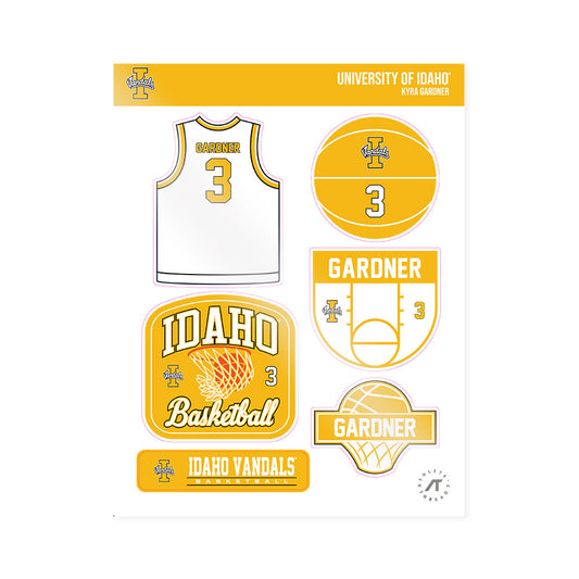 Idaho - NCAA Women's Basketball : Kyra Gardner - Sticker Sheet-0