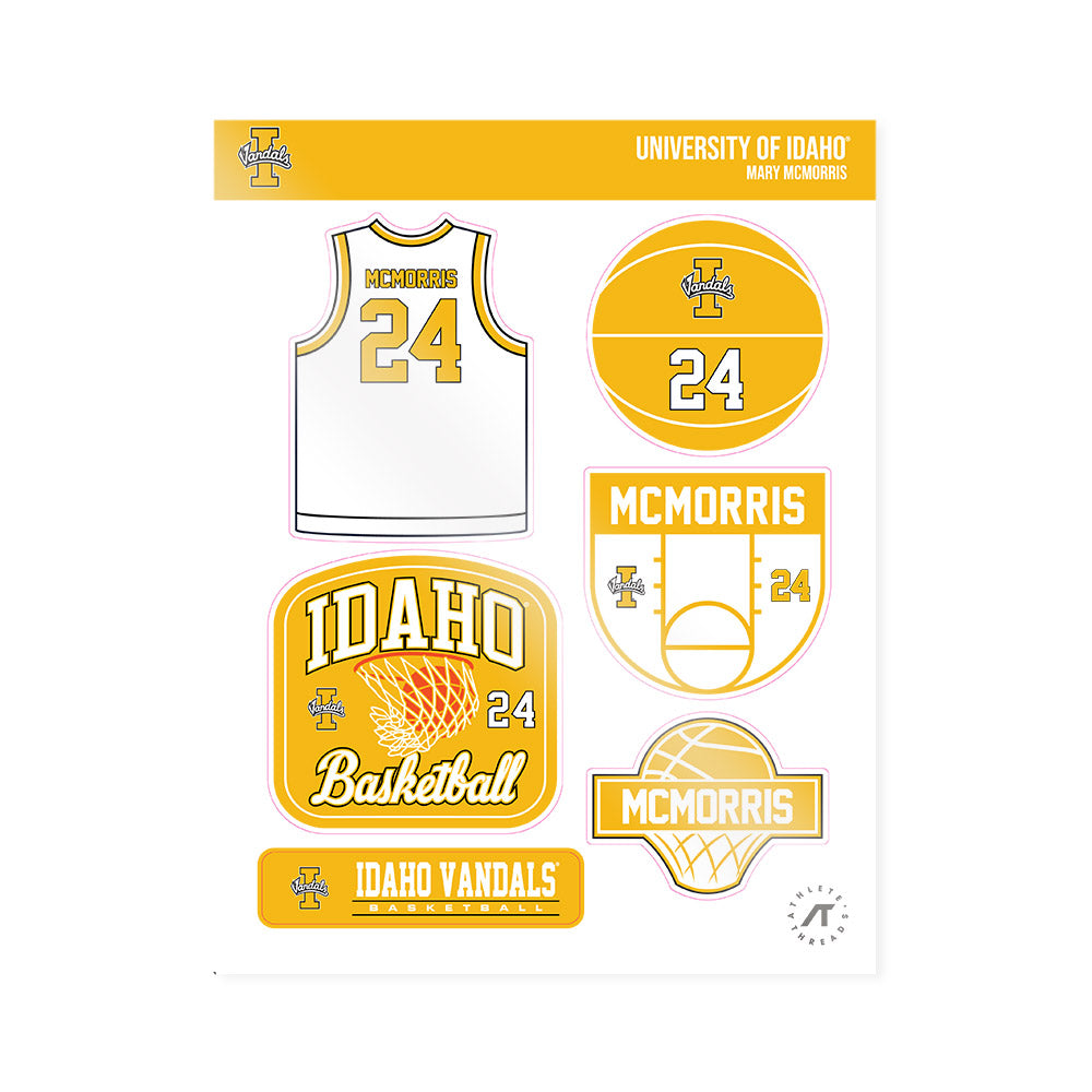 Idaho - NCAA Women's Basketball : Mary McMorris - Sticker Sheet-0