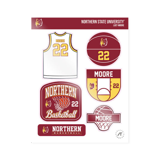 NSU - NCAA Women's Basketball : Lucy Moore - Sticker Sheet-0