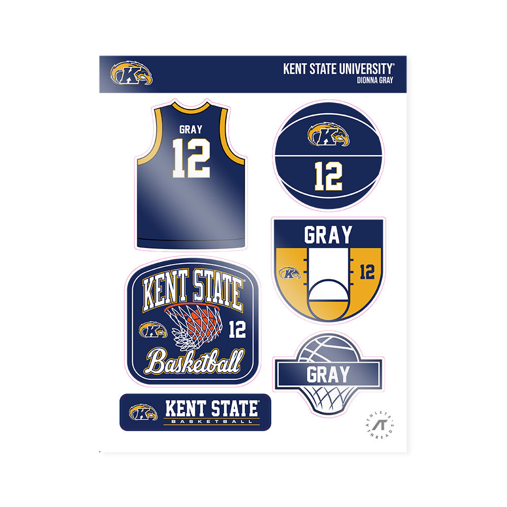 Kent State - NCAA Women's Basketball : Dionna Gray - Sticker Sheet-0