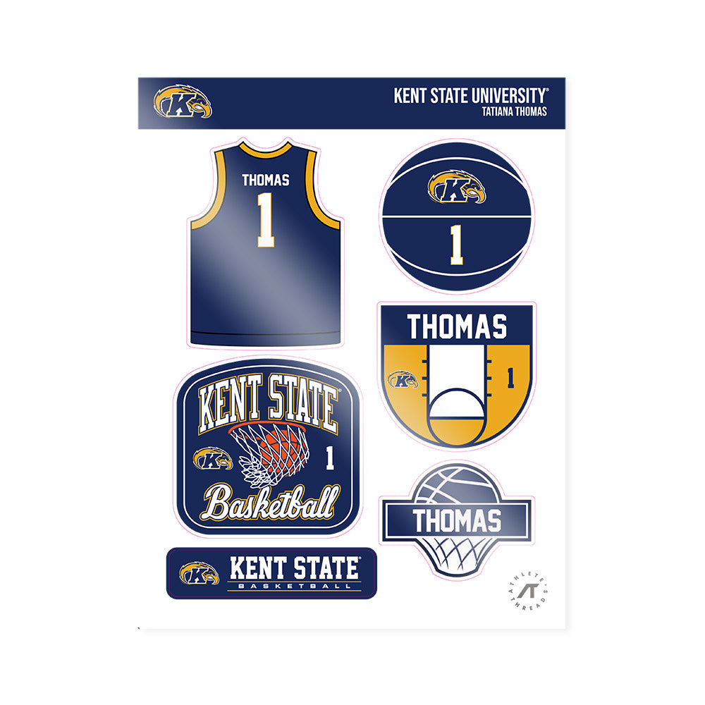 Kent State - NCAA Women's Basketball : Tatiana Thomas - Sticker Sheet-0