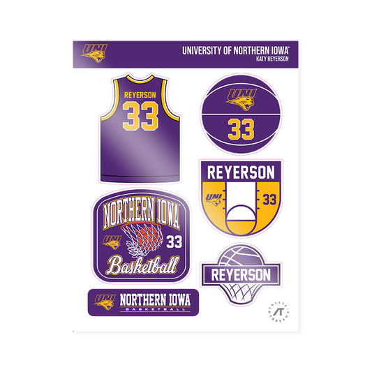 Northern Iowa - NCAA Women's Basketball : Katy Reyerson - Sticker Sheet-0