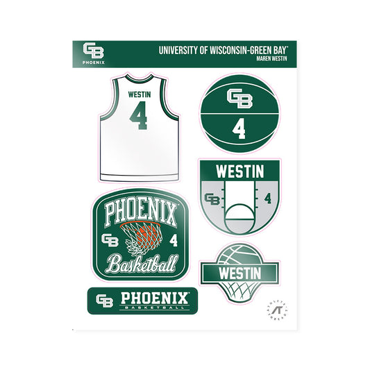 UW Green Bay - NCAA Women's Basketball : Maren Westin - Sticker Sheet-0