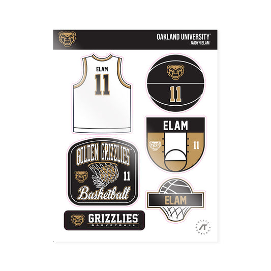 Oakland - NCAA Women's Basketball : Jaidyn Elam - Sticker Sheet-0