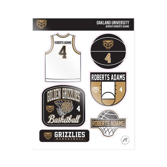 Oakland - NCAA Women's Basketball : Sereniti Roberts Adams - Sticker Sheet-0