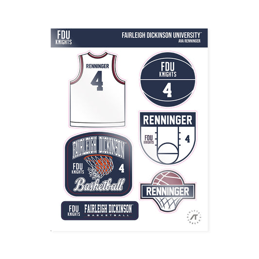 FDU - NCAA Women's Basketball : Ava Renninger - Sticker Sheet-0