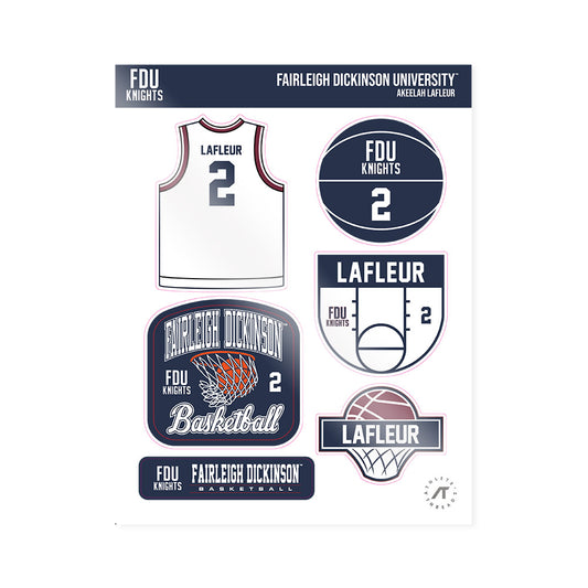 FDU - NCAA Women's Basketball : Akeelah Lafleur - Sticker Sheet-0