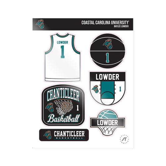 Coastal Carolina - NCAA Women's Basketball : Baylee Lowder - Sticker Sheet-0