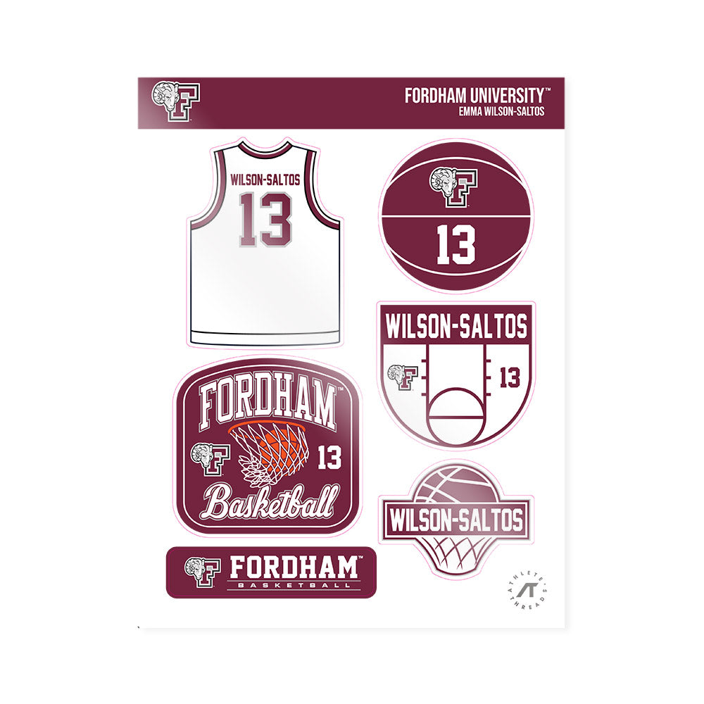 Fordham - NCAA Women's Basketball : Emma Wilson-Saltos - Sticker Sheet-0